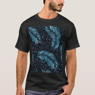 Camiseta Textura de plumas oscuras sin foco, vintage abstra
