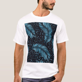Camiseta Textura de plumas oscuras sin foco, vintage abstra