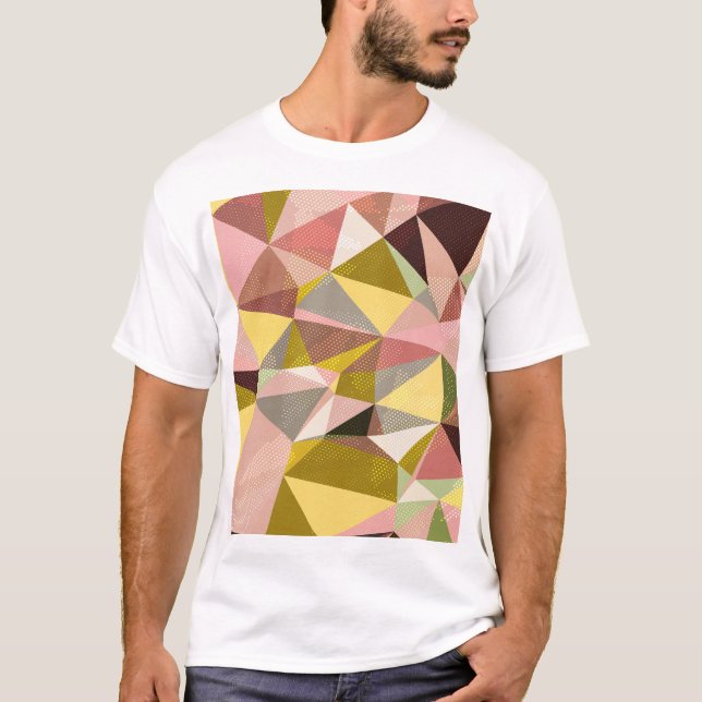 Camiseta Textura de resumen de triángulos geométricos color (Anverso)