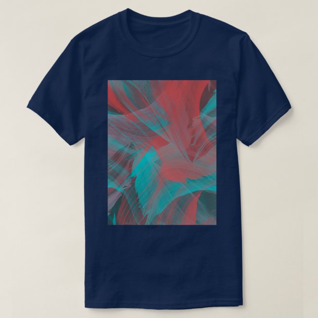Camiseta Textura de roca de resumen azul rosa (Diseño del anverso)