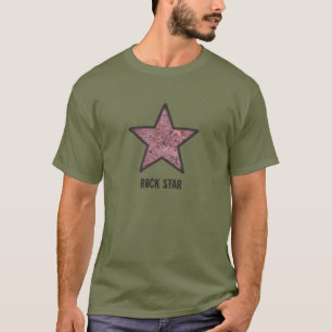 Camiseta Textura de roca genial de estrella de rock con tex