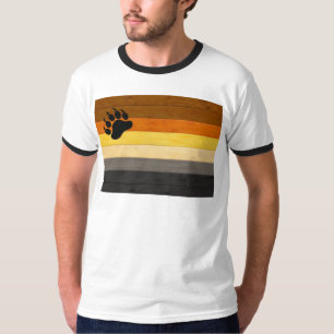 Camiseta textura de suelo de madera de la bandera del orgul