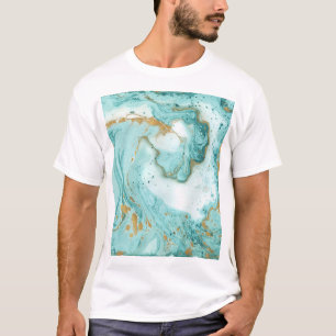 Camiseta Textura decorativa de mármol, pintura artística ab