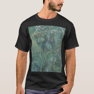 Camiseta Textura detallada del Mármol verde malaquita