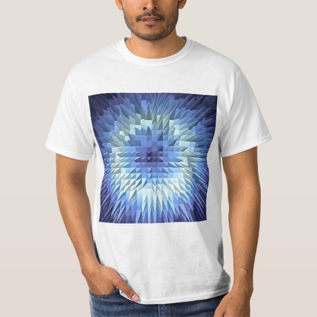 Camiseta textura geométrica abstracta del poligonal (Anverso)