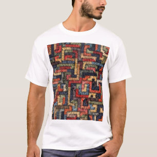 Camiseta Textura geométrica bordada, étnica
