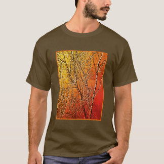 Camiseta Texturas esculpidas Aspecto arte de ramas de árbol
