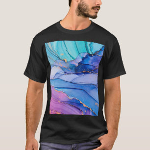 Camiseta Texturas fluidas y arte abstracto de lujo.