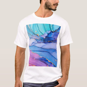 Camiseta Texturas fluidas y arte abstracto de lujo.
