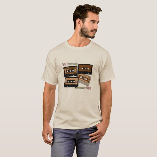 Camiseta Tezeta Throwback Tunes Cinta Cassette (Anverso completo)