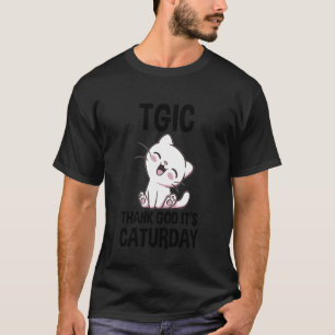 Camiseta TGIC Gracias a Dios Es Sábado de Gatos