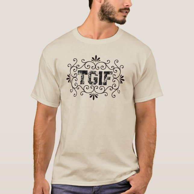 Camiseta TGIF gracias a Dios es viernes (Anverso)