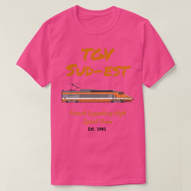 Camiseta TGV SudEst Bullet Train Locomotive (Diseño del anverso)