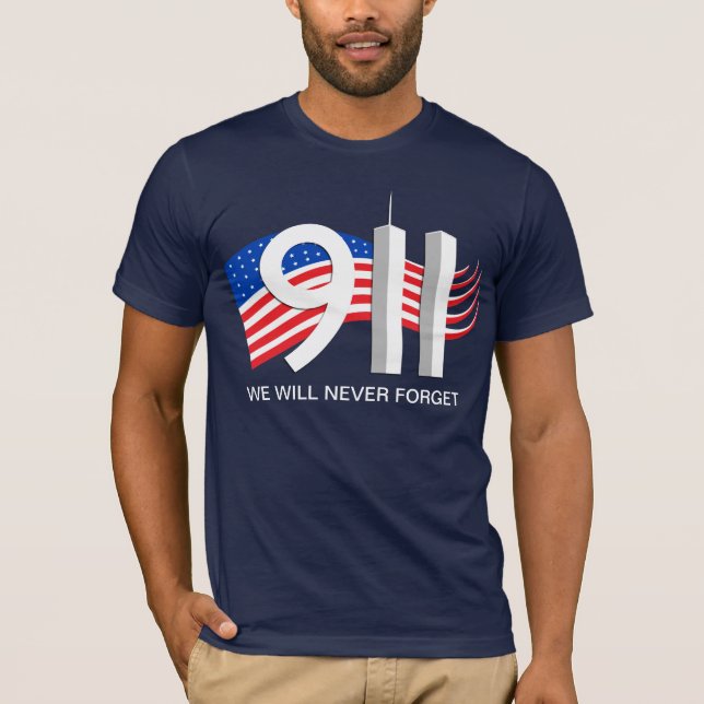 Camiseta Th del 9 /11 de septiembre de 11 - nunca (Anverso)