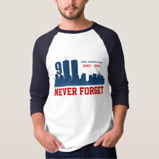 Camiseta Th del 9 /11 de septiembre de 11 - nunca olvide -