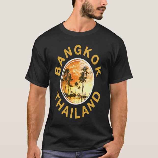 Camiseta Thailand Bangkok Retro Sunset (Anverso)