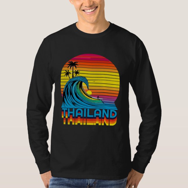 Camiseta Thailand Retro Throwback Surf & Thai Beach Souveni (Anverso)