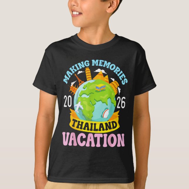 Camiseta Thailand Vacation 2026 Travel Making Memories Fami (Anverso)