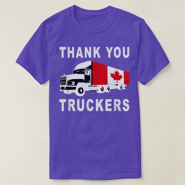 Camiseta Thank You Canada Truckers Freedom Convoy 22 Truck  (Diseño del anverso)