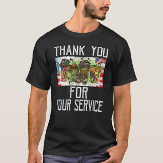 Camiseta Thank You For Your Service American Coffee For Vet