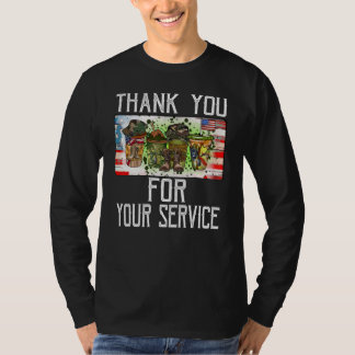 Camiseta Thank You For Your Service American Coffee For Vet