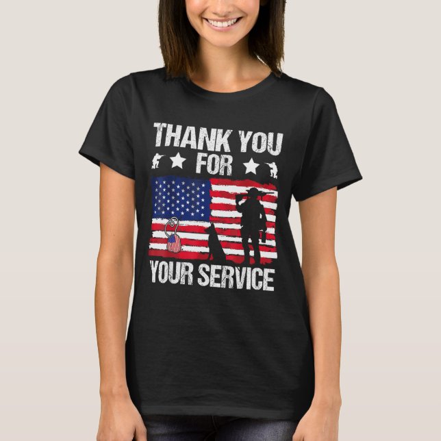 Camiseta Thank You For Your Service Veterans Belgian Malino (Anverso)