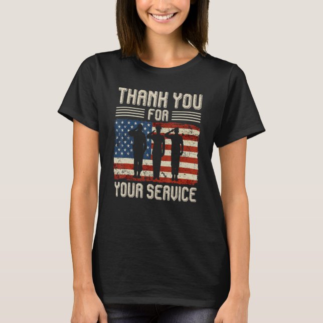 Camiseta Thank you for your services Patriotic - veterans d (Anverso)