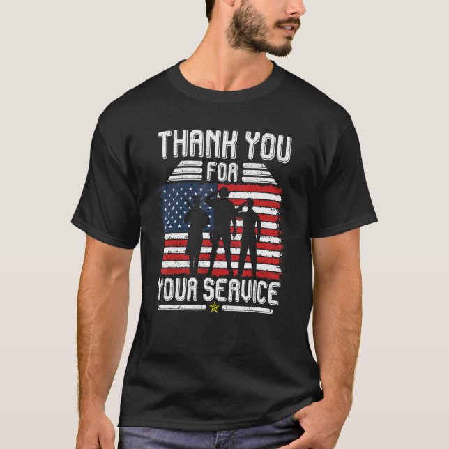 Camiseta Thank you for your services Patriotic - veterans d (Anverso)