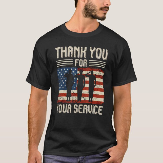 Camiseta Thank you for your services Patriotic - veterans d (Anverso)