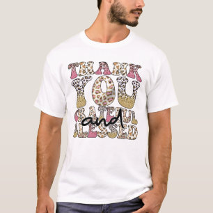 Camiseta Thank You Grateful And Blessed Sublimation