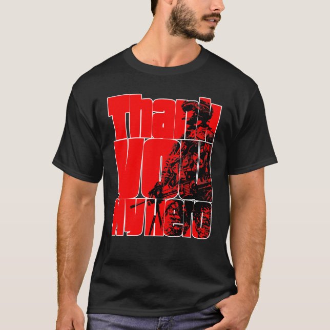 Camiseta Thank You My Hero Military Veteran  3 (Anverso)