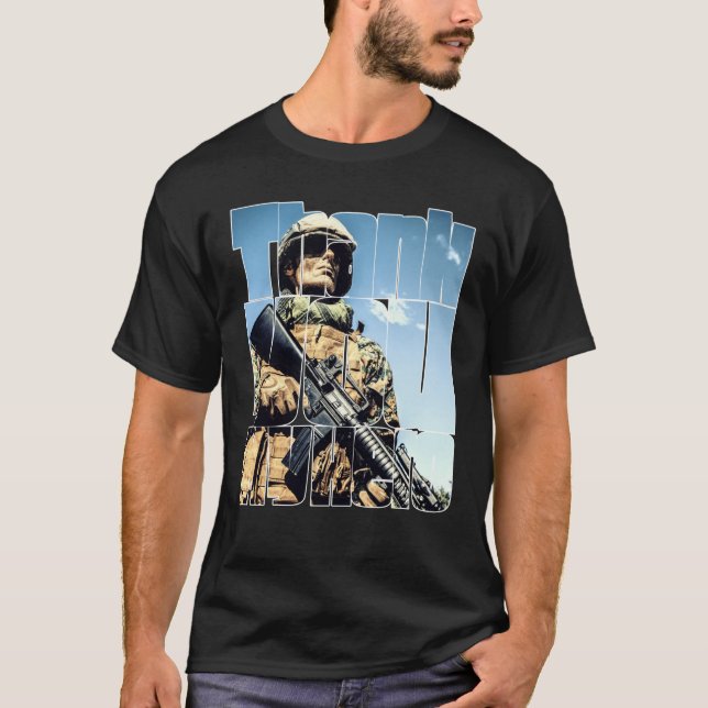 Camiseta Thank You My Hero Military Veteran  6 (Anverso)