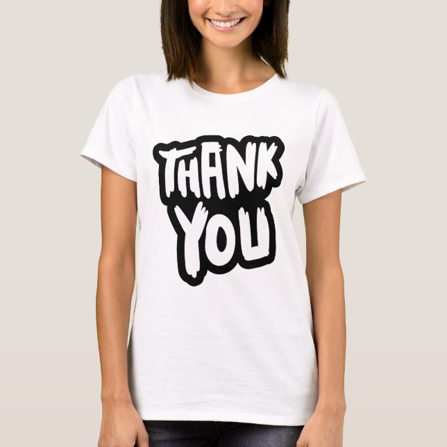 Camiseta Thank You T-Shirt – Simple & Kind Graphic Tee (Anverso)