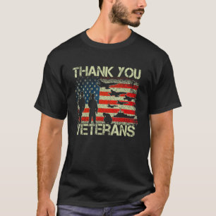 Camiseta Thank You Veterans Combat Boots Poppy Flower Veter