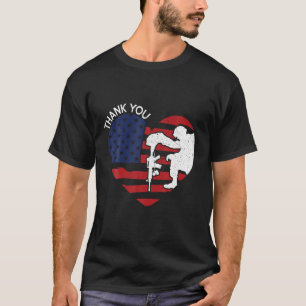 Camiseta Thank You Veterans Day American Flag Heart Men Wom