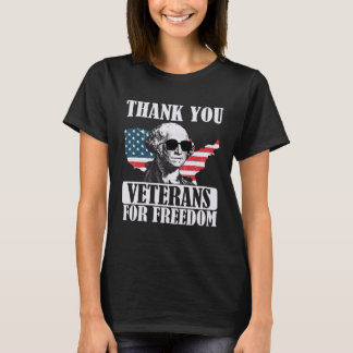 Camiseta Thank You Veterans For Freedom Vintage American Fl