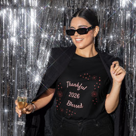 Camiseta Thankful & Blessed 2026 Christian T-Shirt
