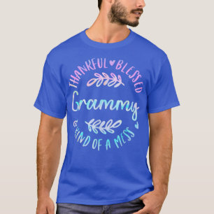 Camiseta Thankful Blessed And Kind Of A Mess Grammy Thanksg