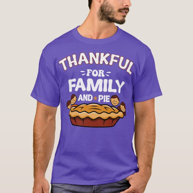 Camiseta Thankful For Family And Pie (Anverso)