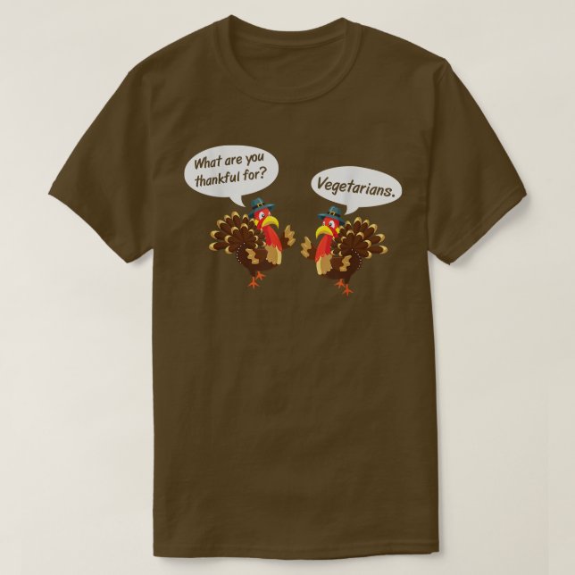 Camiseta Thankful for Vegetarians Thanksgiving Funny  (Diseño del anverso)