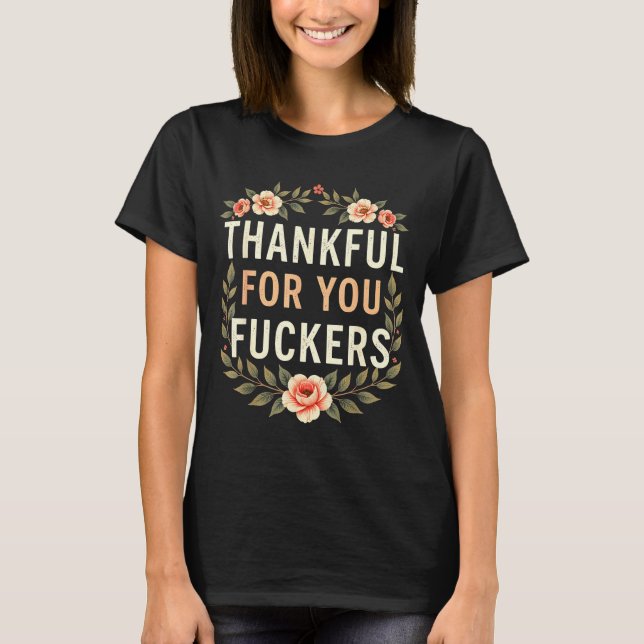 Camiseta Thankful For You Forers Funny Retro Thanksgiving M (Anverso)