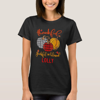 Camiseta Thankful Grateful Blessed Lolly Autumn Fall Pumpki