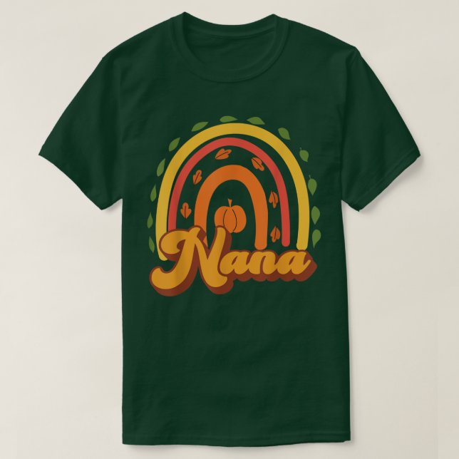 Camiseta Thankful Grateful Blessed Nana Fall Autumn Hallowe (Diseño del anverso)