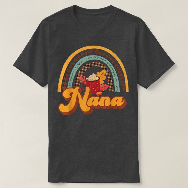 Camiseta Thankful Grateful Blessed Nana Fall Autumn Hallowe (Diseño del anverso)