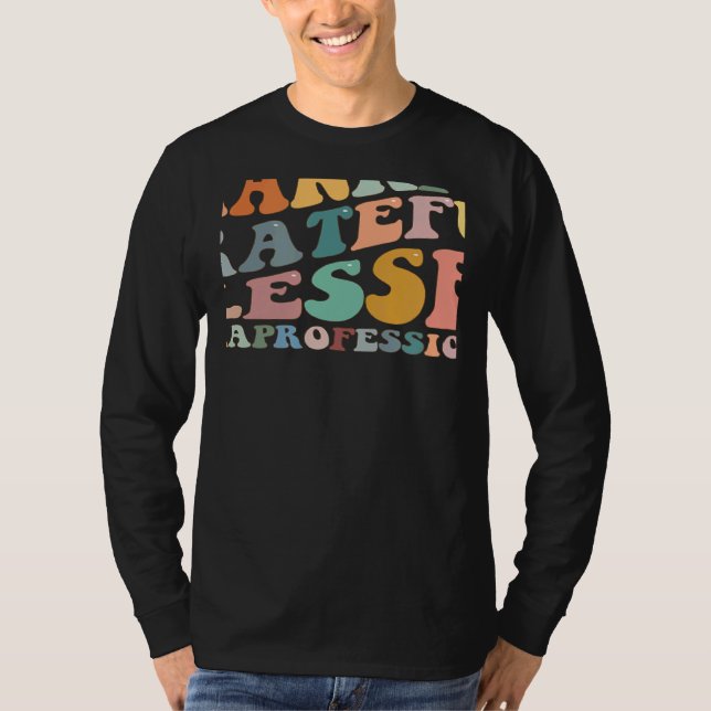 Camiseta Thankful Grateful Blessed Paraprofessional Fall Th (Anverso)