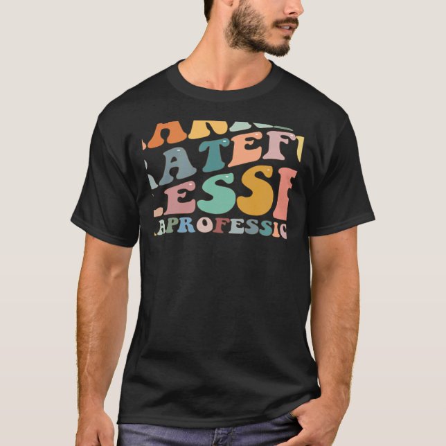 Camiseta Thankful Grateful Blessed Paraprofessional Fall Th (Anverso)