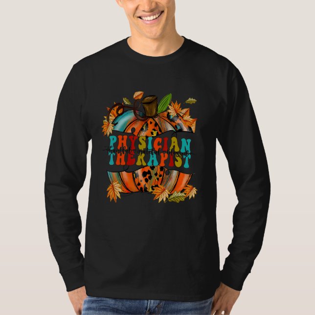 Camiseta Thankful Grateful Blessed Physical Therapist Autum (Anverso)