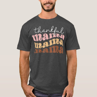 Camiseta Thankful Mama Vintage Retro Mother's Day Autumn Th