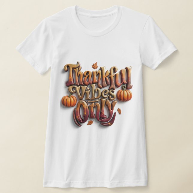 Camiseta Thankful Vibes Only Graffiti Retro 3D T-Shirt | Ur (Distribución)