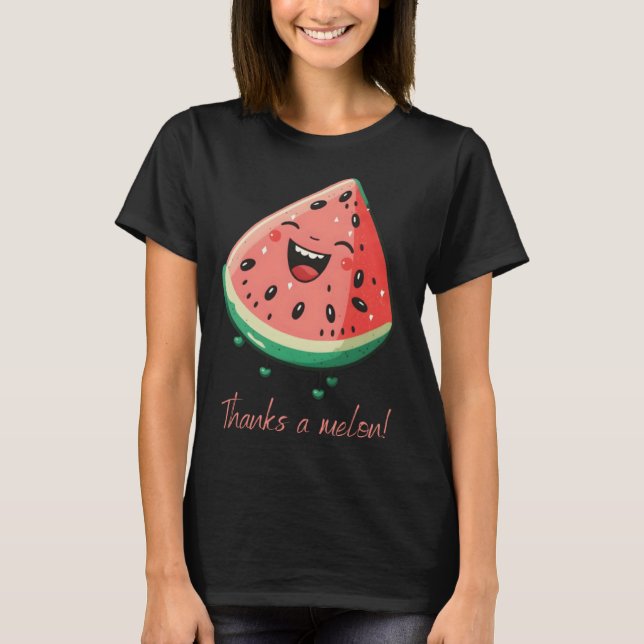 Camiseta Thanks a melon Vegan Vegetarian Plantbased Meatfre (Anverso)